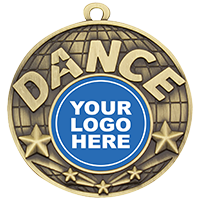Dance Medal Trophy circular with logo in the middle
