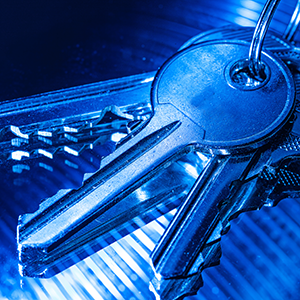 Picture of keys on a keyring for keycutting